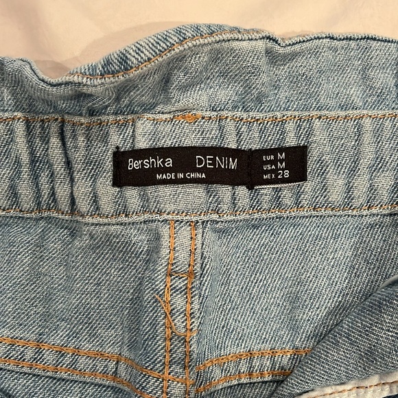 BERSHKA Paper Bag Denim Short - Picture 3 of 3